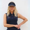 Sleeveless Sheer Golf Shirt – Navy - Fairway Fittings