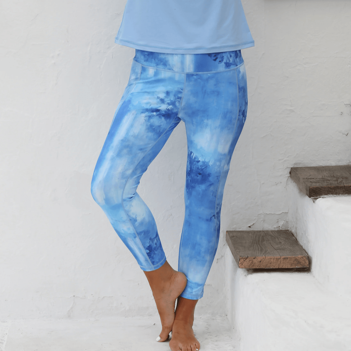 Women's Capri Leggings - Periwinkle - Fairway Fittings