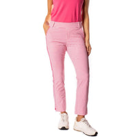 Checkered Stretch Ankle Pant - Hot Pink/White - Fairway Fittings