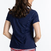 Classic and Fantastic Shortsleeve Golf Top - Navy Blue - Fairway Fittings