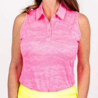 Ghost Camouflage Sleeveless - Bright Neon Pink - Fairway Fittings