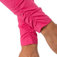 Hot Pink Long Sleeve Zip Stretch Polo - Fairway Fittings