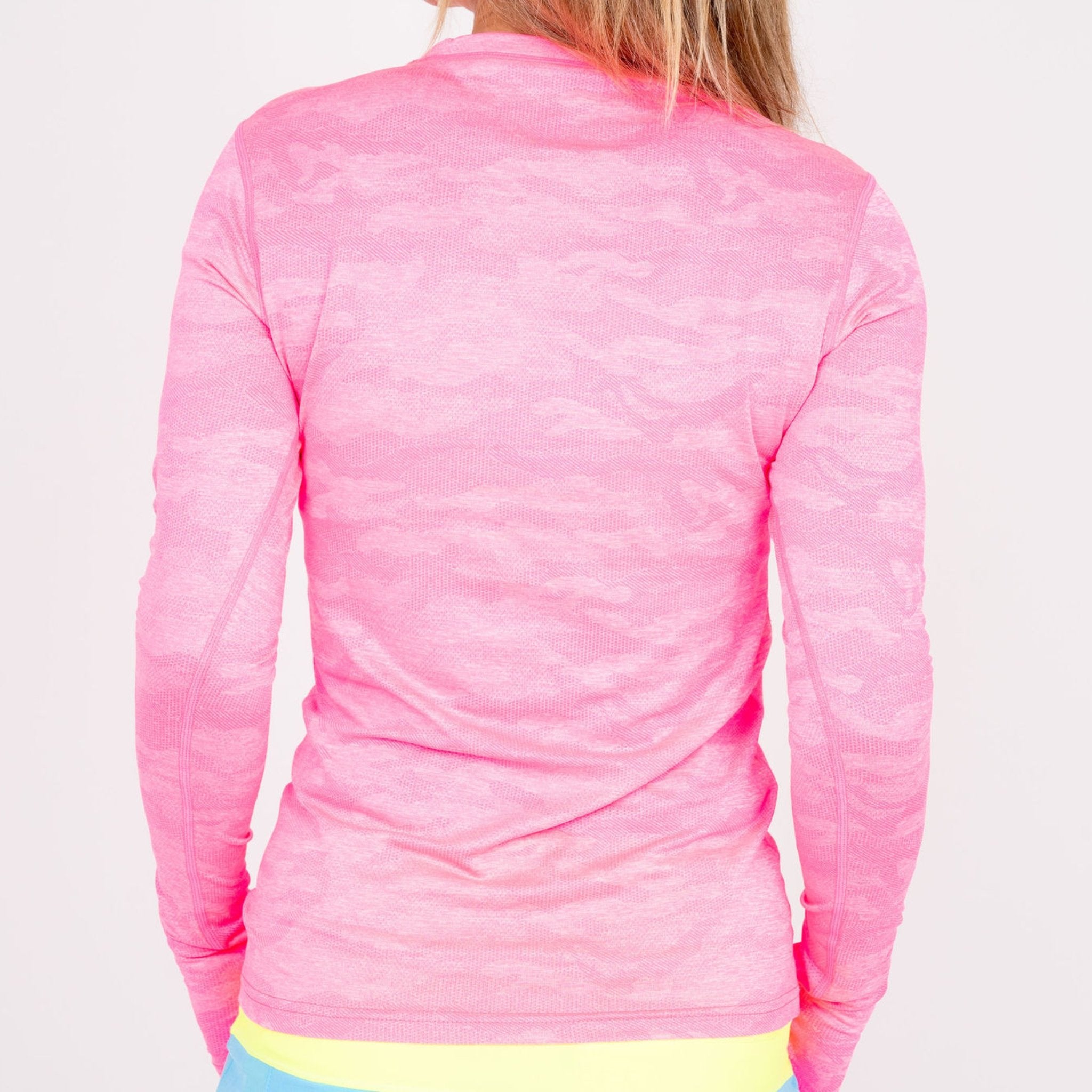 Jordan's Collarless Long Sleeve - Neon Pink Ghost Camo - Fairway Fittings