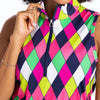 Keep it Covered Sleeveless Golf Top - Modern Argyle - Fairway Fittings