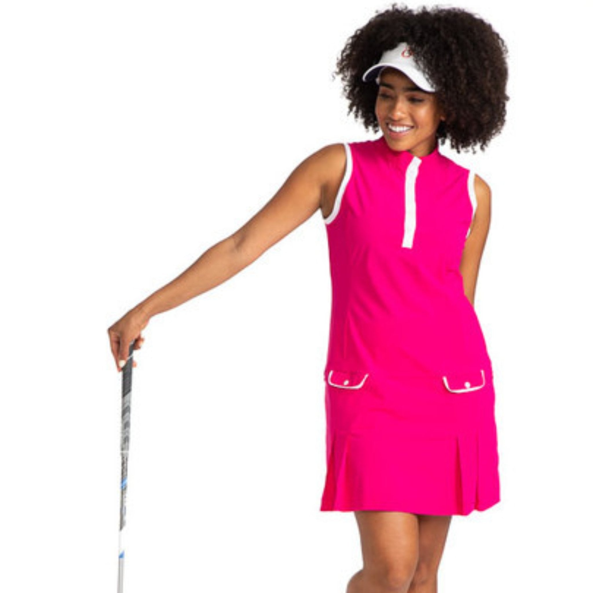 Mic Drop Sleeveless Golf Dress - Magenta Pink - Fairway Fittings