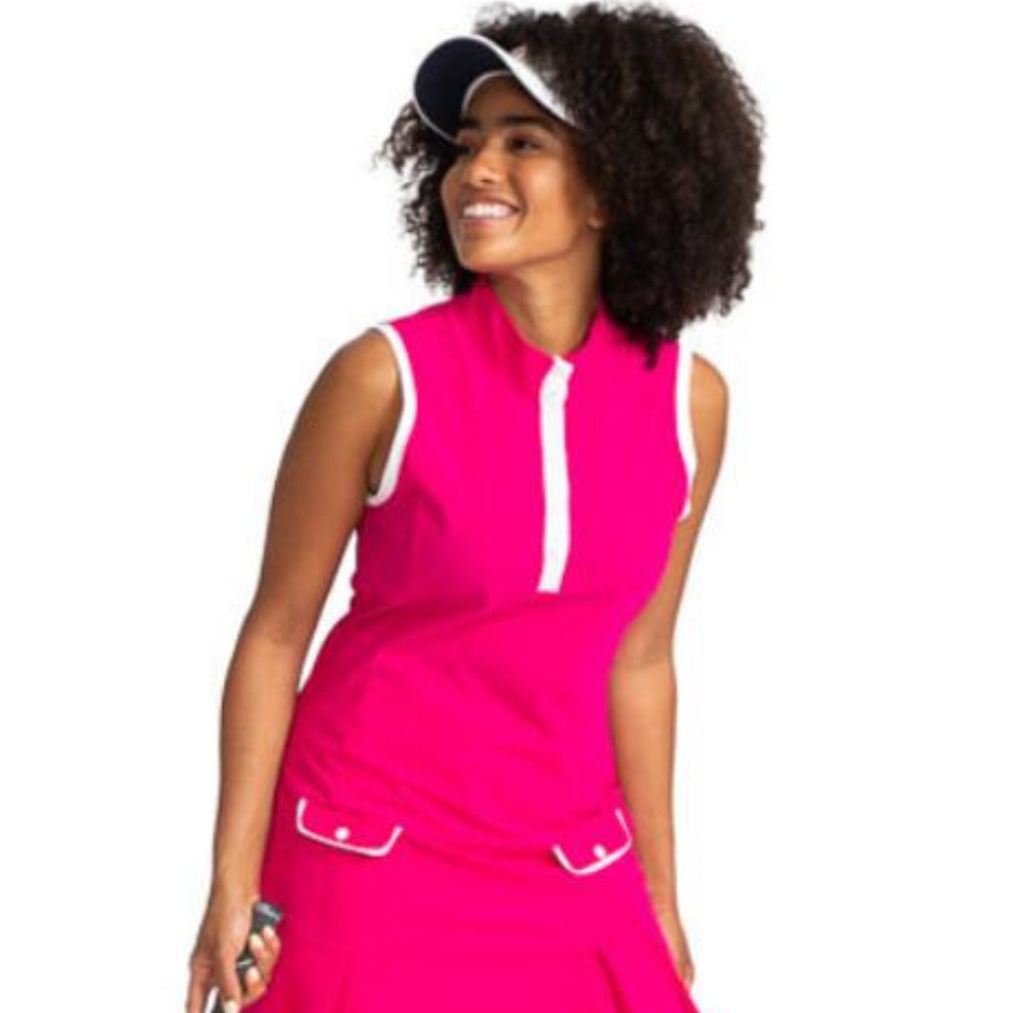 Mic Drop Sleeveless Golf Dress - Magenta Pink - Fairway Fittings