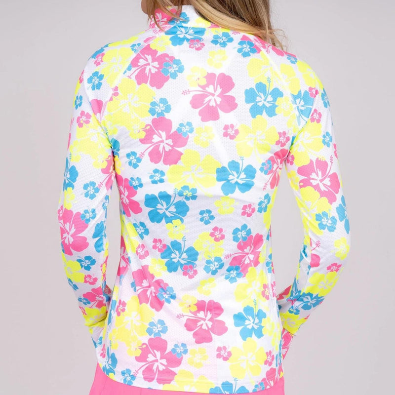 Neon Hibiscus Sun Shirt - Fairway Fittings