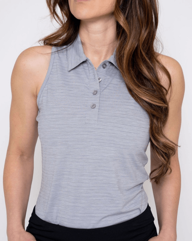 Sleeveless Golf Shirt - Gray - Fairway Fittings