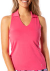 Sleeveless Lisa Sport Polo - Hot Pink - Fairway Fittings