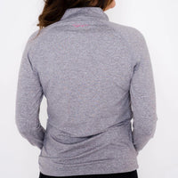 Tour Pullover - Heather Silver/Pink - Fairway Fittings