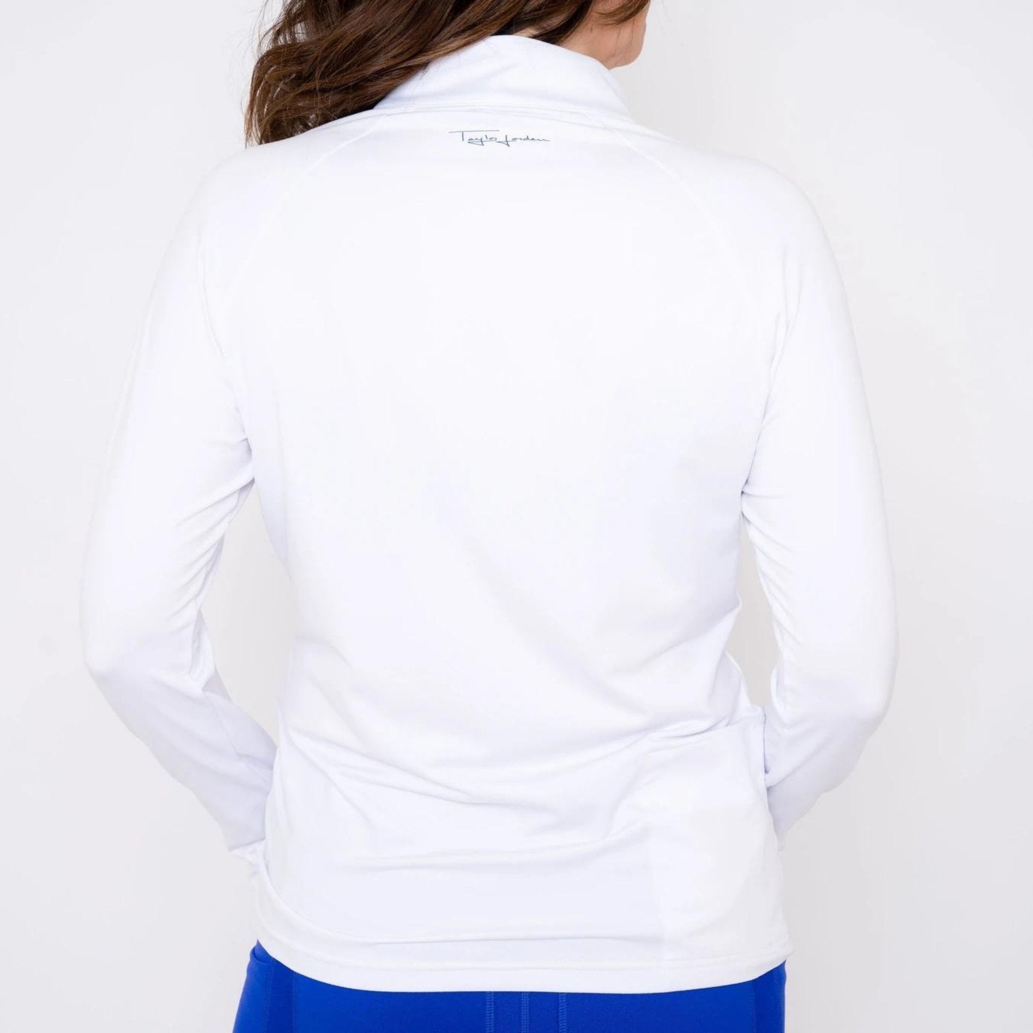 Tour Pullover - White/Royal Blue - Fairway Fittings