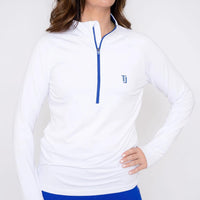 Tour Pullover - White/Royal Blue - Fairway Fittings